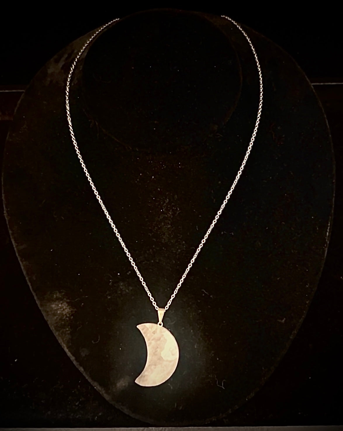 Moon Shape Clear Quartz Necklace